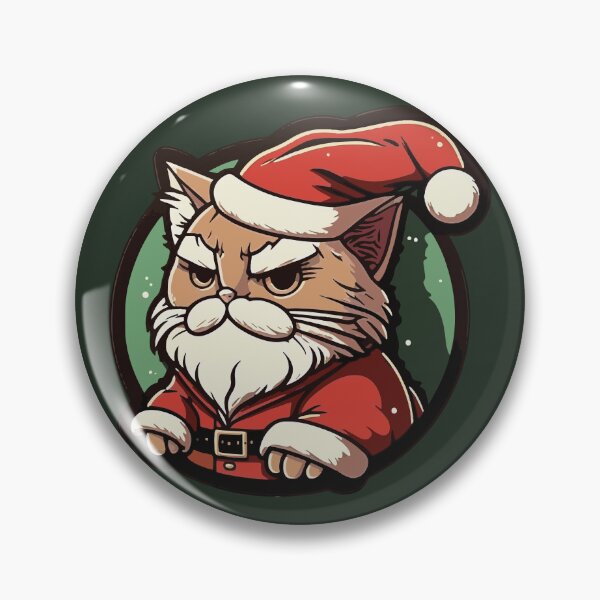 Item preview, Grumpy Looking Santa Cat designed and sold by fantasy-cats.