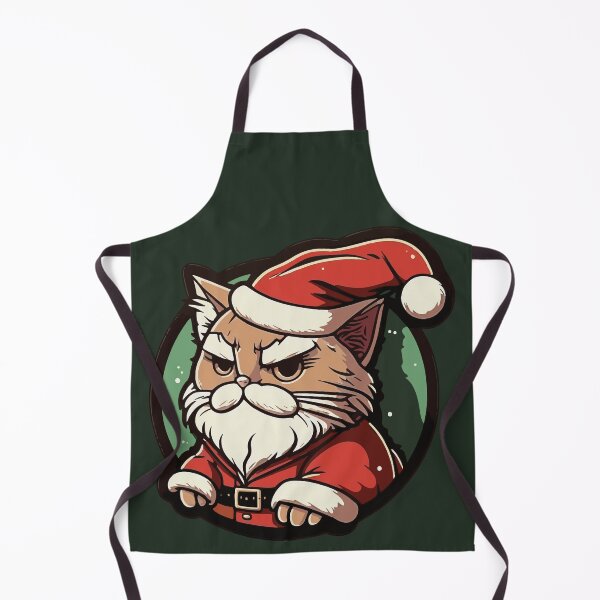 Item preview, Grumpy Looking Santa Cat designed and sold by fantasy-cats.