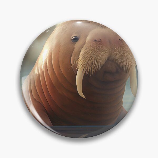 Artikelvorschau, Cute Walrus Chilling in Water Digital Painting entworfen und verkauft von CodeAndColors.