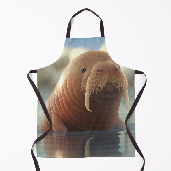 Artikelvorschau, Cute Walrus Chilling in Water Digital Painting entworfen und verkauft von CodeAndColors.