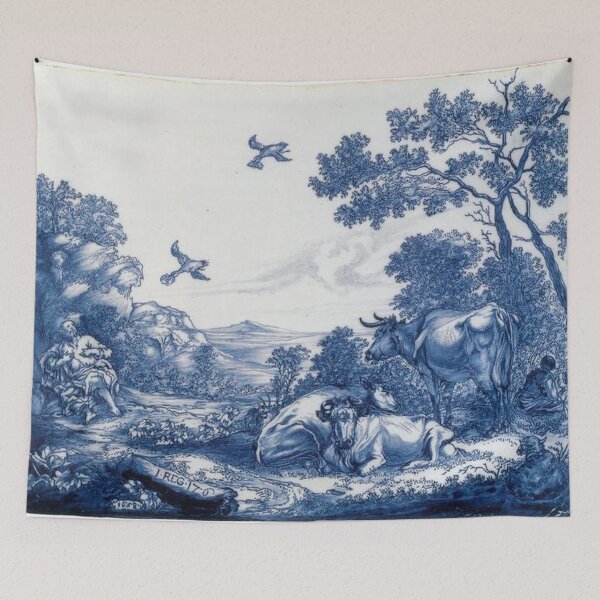 Item preview, Delftware With the Prophet Elijah Being Fed by the Ravens designed and sold by tomorrowsart.