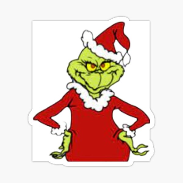 Grinch Xmas Sticker for Sale by PinkRhino24