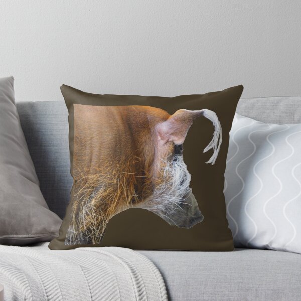 Item preview, Red river hog side profile (brown background) designed and sold by PowerfulPhotos.