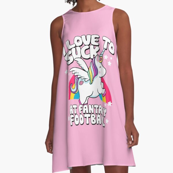I Suck At Fantasy Football Loser Unicorn A-Line Dress