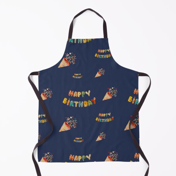 Artikelvorschau, Happy birthday cute colorful pattern a watercolor blue entworfen und verkauft von Yana Mustafina | Boho Soulful Designs.