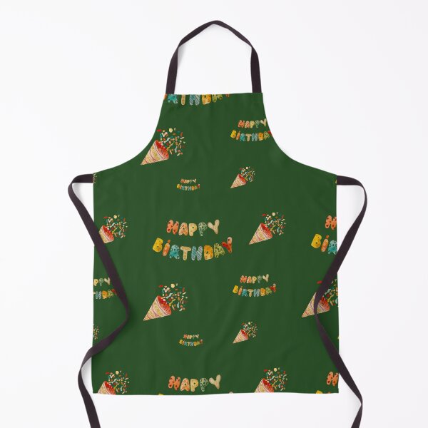 Item preview, Happy birthday cute colorful pattern a watercolor green designed and sold by Yana Mustafina | Boho Soulful Designs.