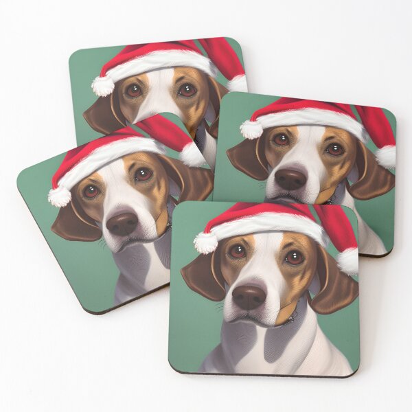Item preview, Christmas Drever Dog Wearing A Santa Hat designed and sold by ZenEverAI.