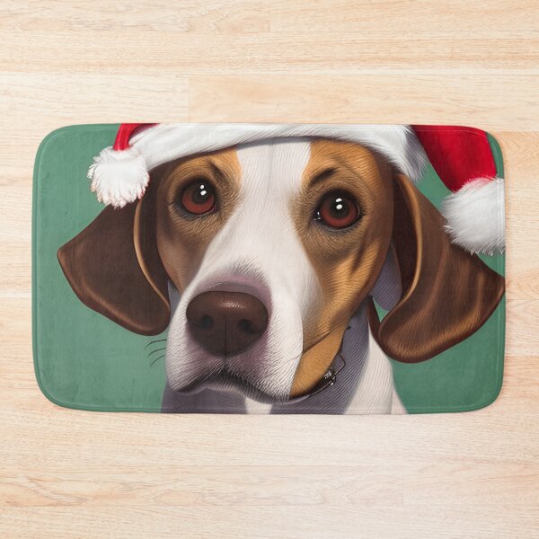 Item preview, Christmas Drever Dog Wearing A Santa Hat designed and sold by ZenEverAI.