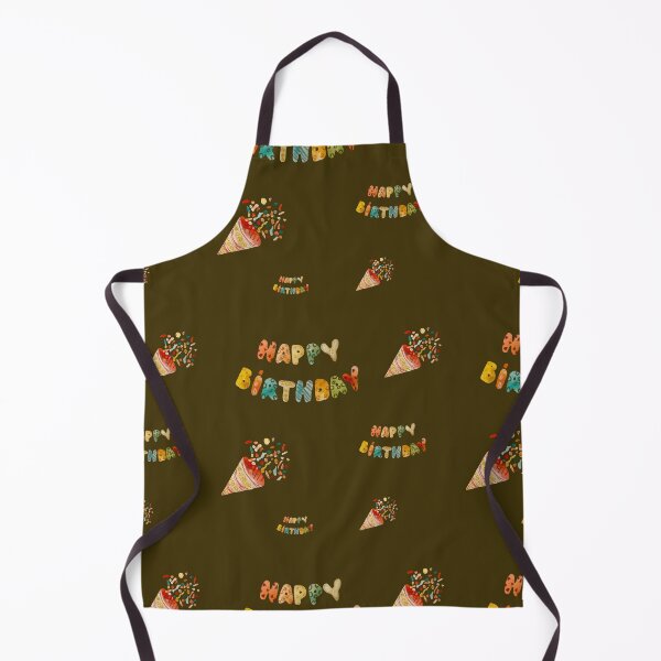 Artikelvorschau, Happy birthday cute colorful pattern a watercolor khaki entworfen und verkauft von Yana Mustafina | Boho Soulful Designs.