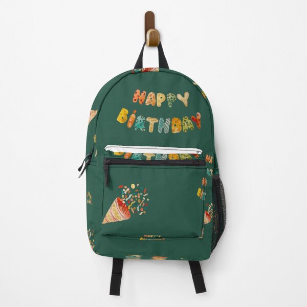Item preview, Happy birthday cute colorful pattern a watercolor turquoise designed and sold by Yana Mustafina | Boho Soulful Designs.