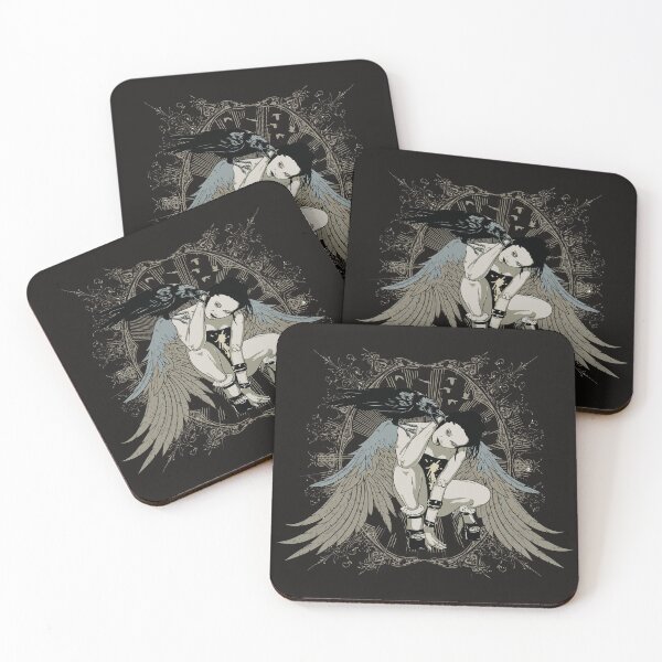 Item preview, angel with black crow designed and sold by Sparrow  Creative Studio.