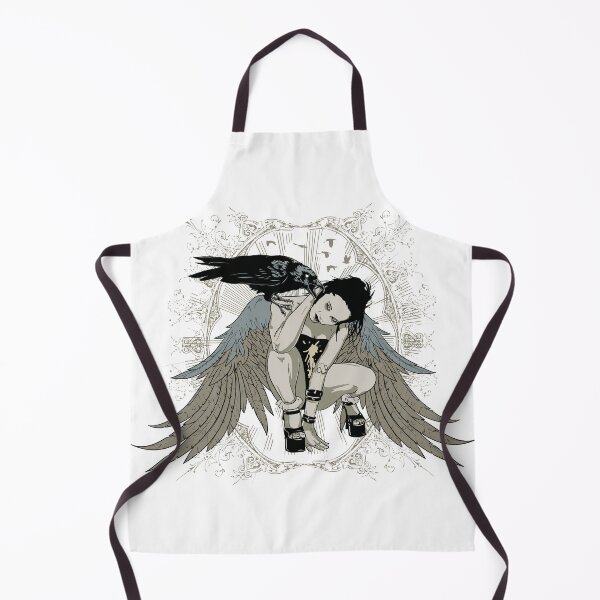 Item preview, angel with black crow designed and sold by Sparrow Creative Studio.