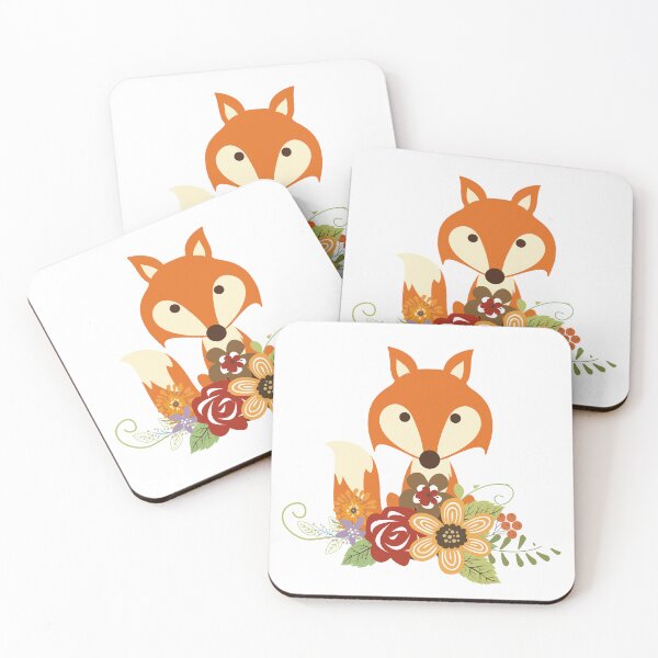 Item preview, Autumn Fox With Flowers designed and sold by Ndli.