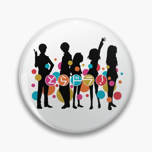 Item preview, Silhouettes of Toradora anime characters in black with multicolored bubbles designed and sold by H Jonas.
