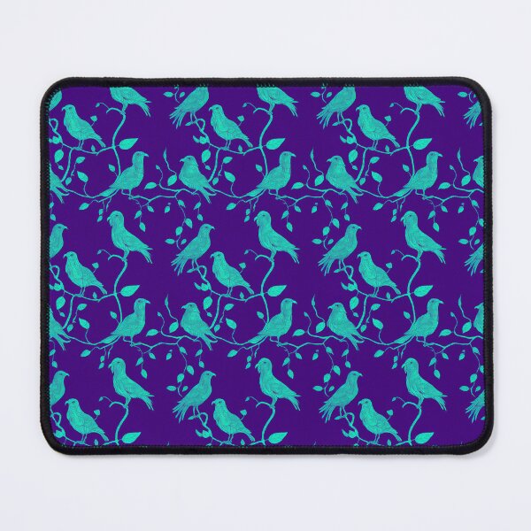 Item preview, Teal Birds on Purple designed and sold by AbstractWave.