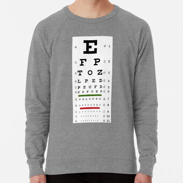 Eye Test Chart Sticker – True Jersey