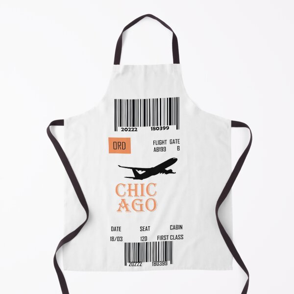 Item preview, CHICAGO flight ticket boarding pass travel designed and sold by SeniorPrint99.