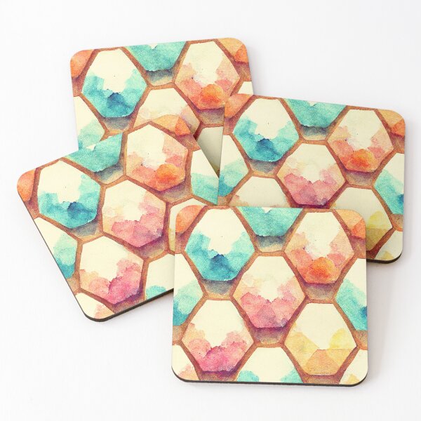 Item preview, Watercolor Honeycomb Pattern 1 designed and sold by Standard Deviation Co.