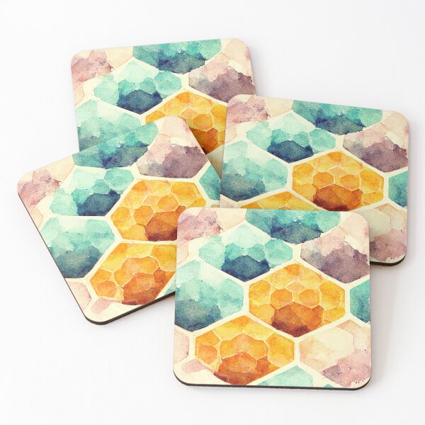 Item preview, Watercolor Honeycomb Pattern 2 designed and sold by Standard Deviation Co.