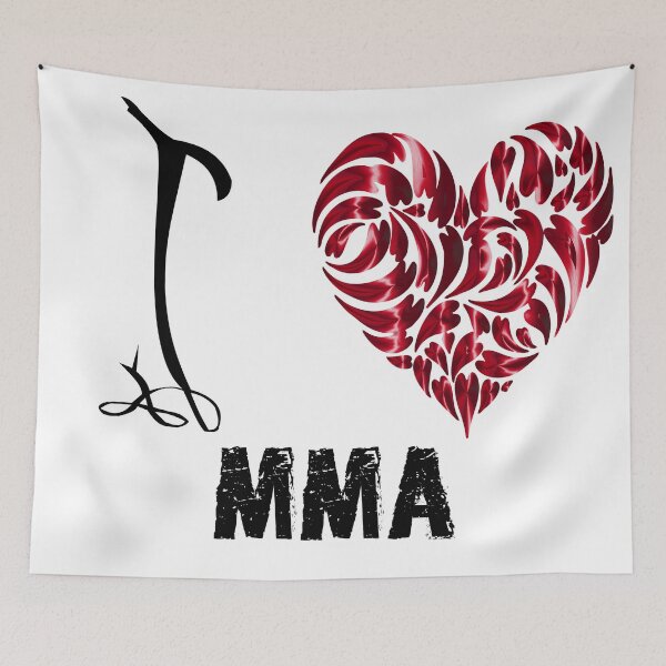 Item preview, I Love MMA t shirt designed and sold by MartialArtsNerd.