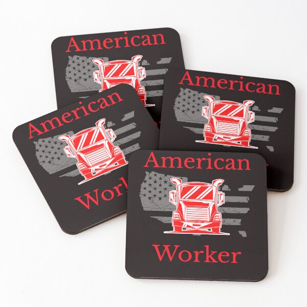 Item preview, American Trucker, American Worker R designed and sold by TeamsterLife.