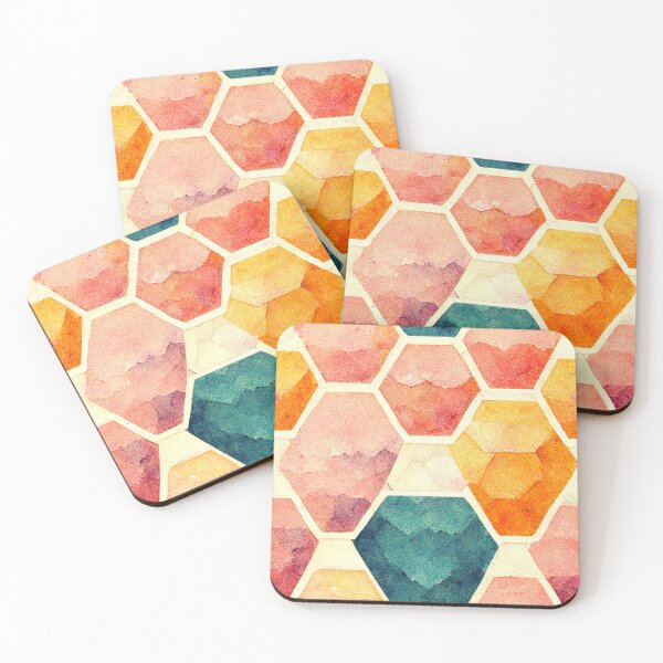 Item preview, Watercolor Honeycomb Pattern 3 designed and sold by Standard Deviation Co.