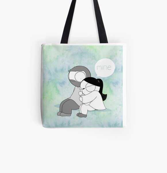 Mine - Watercolor All Over Print Tote Bag