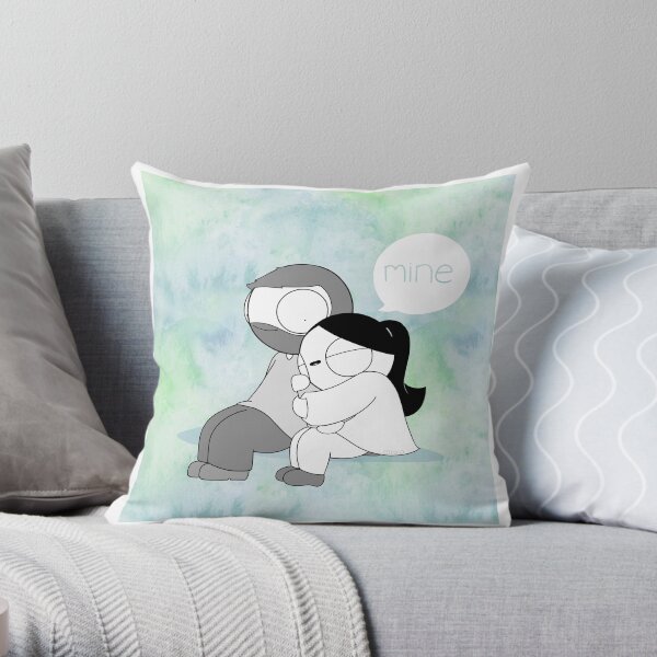 Mine - Watercolor Throw Pillow