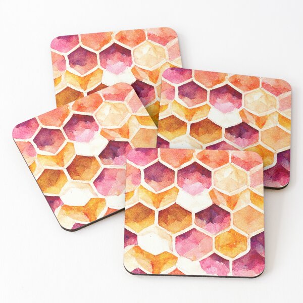 Item preview, Watercolor Honeycomb Pattern 4 designed and sold by Standard Deviation Co.