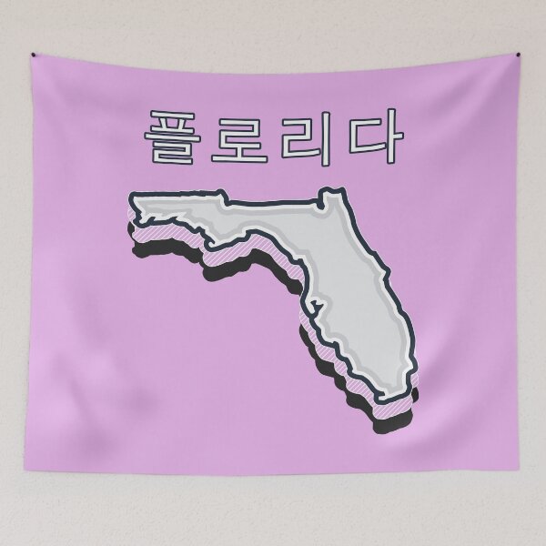 Item preview, Florida Written in Hagul Korean Coreen Words Korean Culture Lovers Kpop Fan Usa kpop designed and sold by MediTees.