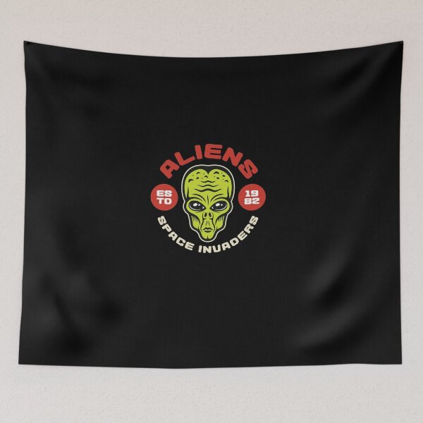 Item preview, Camiseta Estd 1982 Alien Space Invaders designed and sold by PrintPortal.
