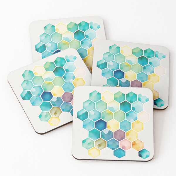 Item preview, Watercolor Honeycomb 1 designed and sold by Standard Deviation Co.
