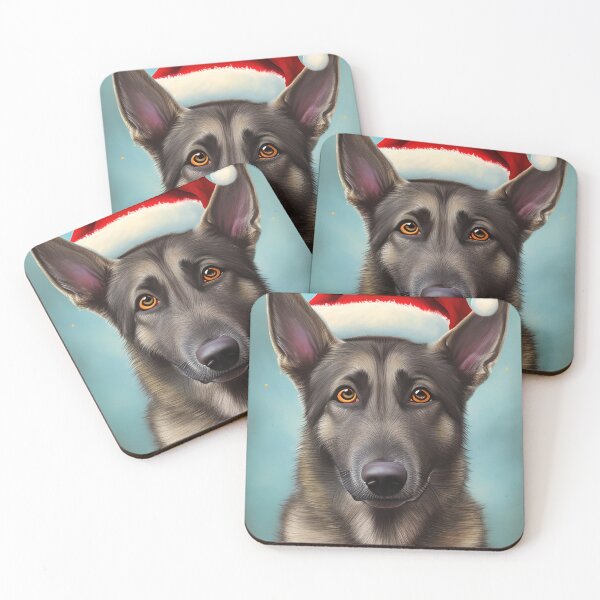Item preview, Christmas Dutch Shepherd Wearing A Santa Hat designed and sold by ZenEverAI.