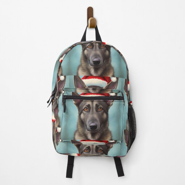 Item preview, Christmas Dutch Shepherd Wearing A Santa Hat designed and sold by ZenEverAI.