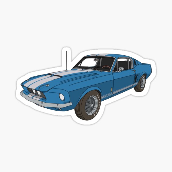 Classic Ford Mustang 1967 Shelby Gt500 Sticker For Sale By Wa Shop Redbubble