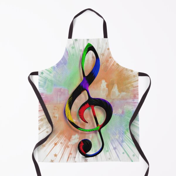Item preview, Colour Splash Treble Clef designed and sold by Jayne K's Colourful Creations.