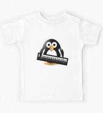 Penguin with piano keyboard Kids Tee