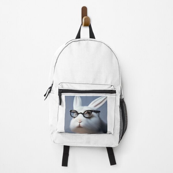 Item preview, White Rabbit with Glasses designed and sold by Jacalope Hunter. .