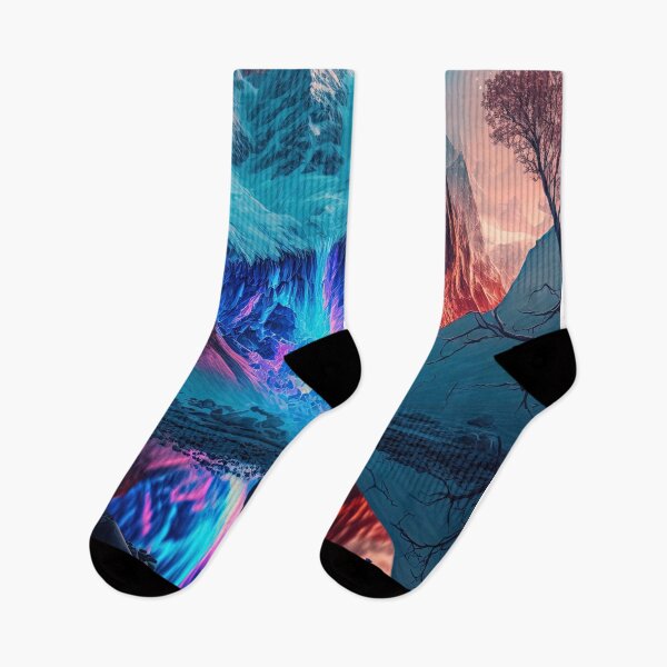 Item preview, Snowy mountains with aurora borealis in the arctic and magic between rocks designed and sold by Paraverse.