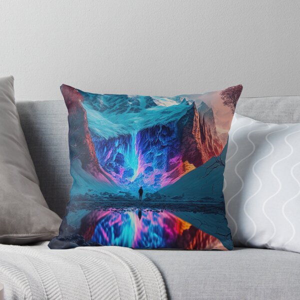 Item preview, Snowy mountains with aurora borealis in the arctic and magic between rocks designed and sold by Paraverse.