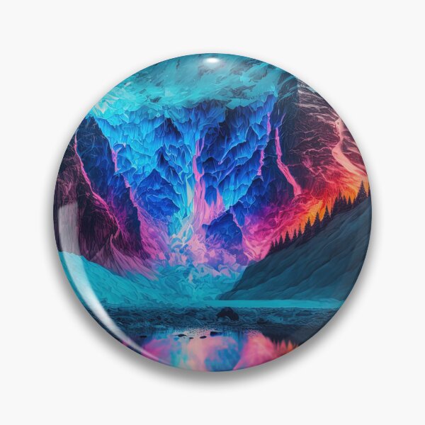 Item preview, Snowy mountains with aurora borealis in the arctic and magic between rocks and mountain designed and sold by Paraverse.
