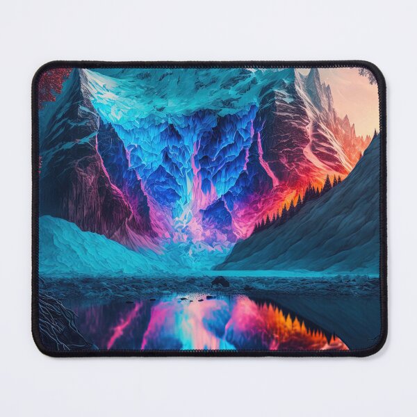 Item preview, Snowy mountains with aurora borealis in the arctic and magic between rocks and mountain designed and sold by Paraverse.