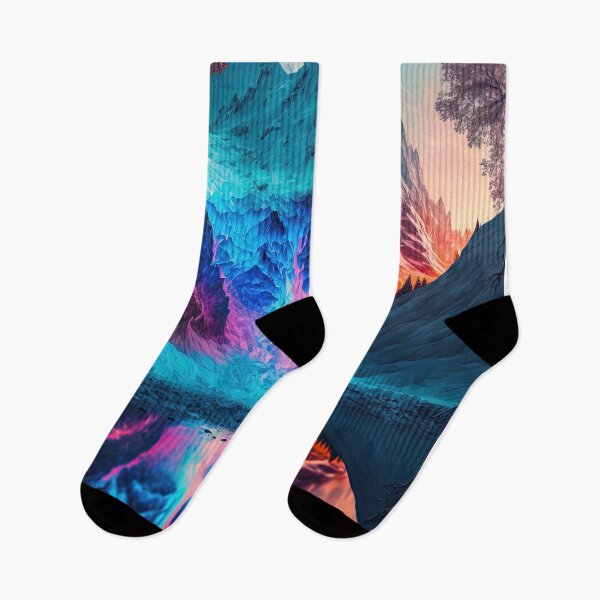 Item preview, Snowy mountains with aurora borealis in the arctic and magic between rocks and mountain designed and sold by Paraverse.