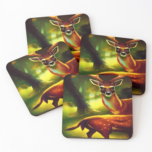 Item preview, Freeze Frame Deer Illustration Caught on Camera designed and sold by deniselynnimage.