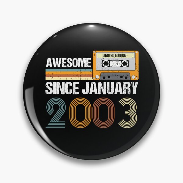 Item preview, Awesome Since January 2003 | 20th Birthday Gifts | 20 Years Old Gifts designed and sold by AMINE  ★★★★★.