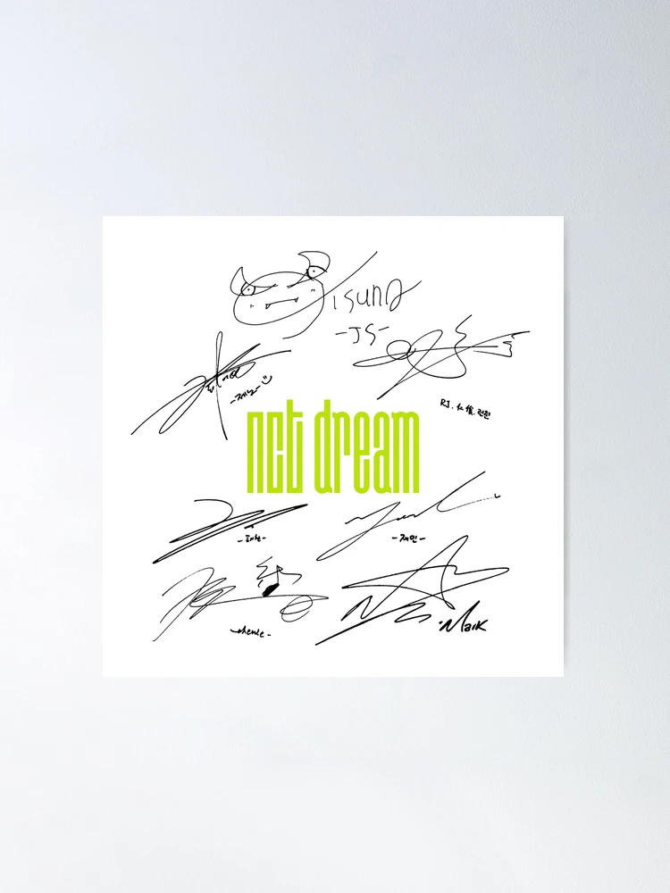 nct dream サイン入りポスター NCT DREAM - Signatures (white)