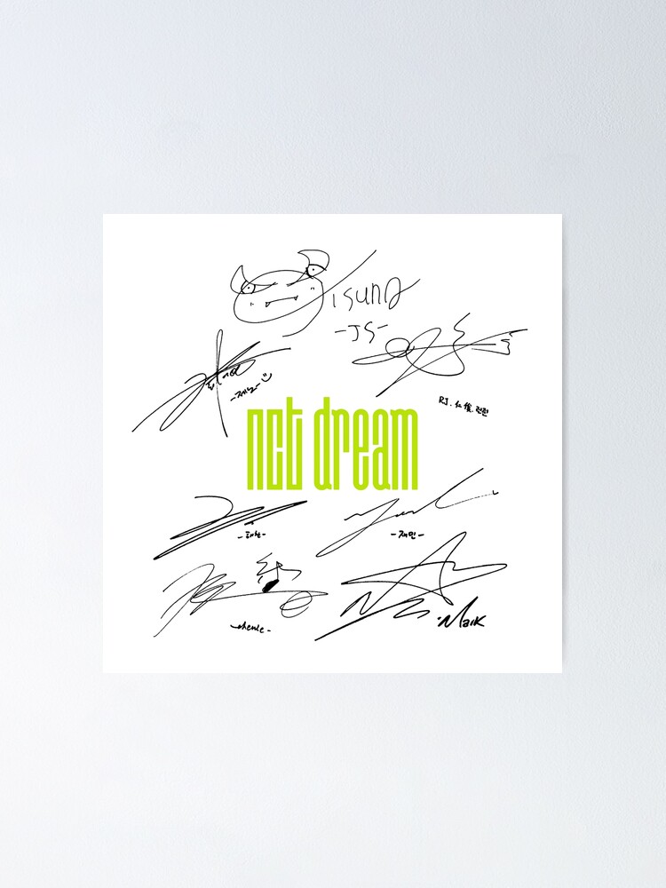 NCT DREAM - Signatures (white) | Poster