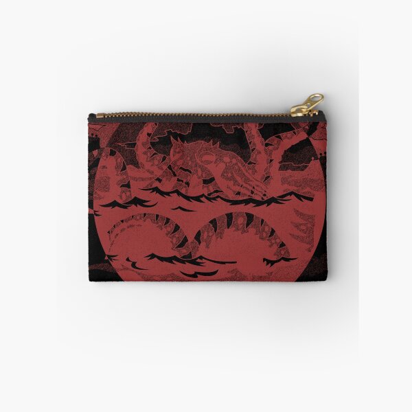 Item preview, Red and black retro futuristic octopus mess designed and sold by Popalt.