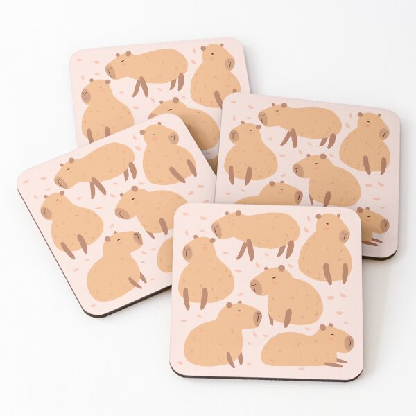Item preview, Capybara cute blobs pattern - cartoon capybara illustration pack designed and sold by Yarafantasyart.