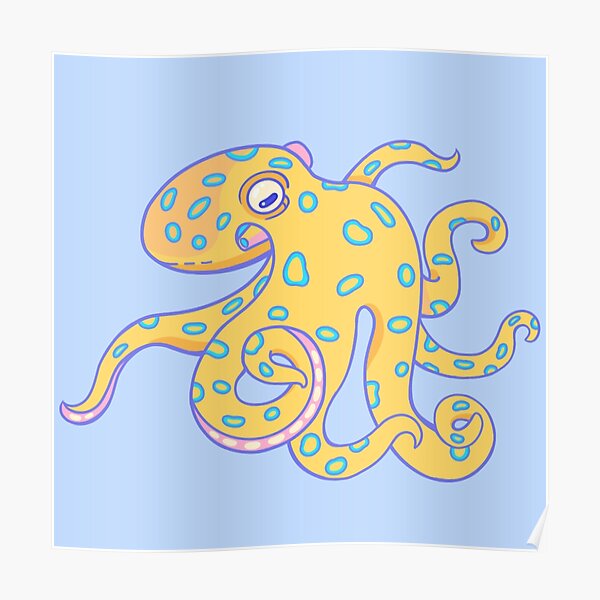 Blue Ringed Octopus Poster For Sale By Bitbiologist Redbubble